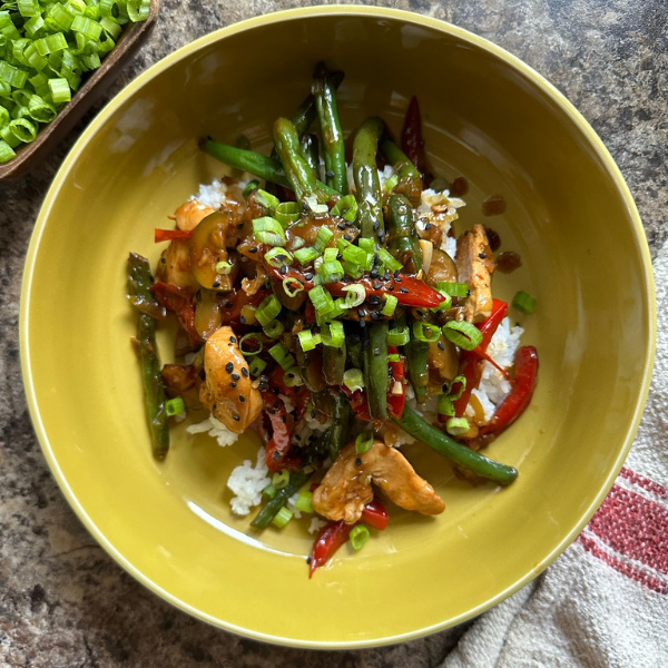 Summer Stir Fry with Honey Tamari Sesame Sauce - Cattail Organics