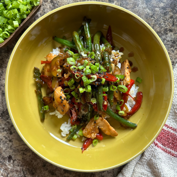 Summer Stir Fry with Honey Tamari Sesame Sauce Cattail Organics